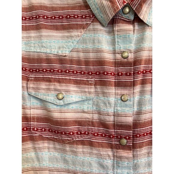 Ariat Pearl Snap Western Aztec Cowboy Long Sleeve Size XL a723 - Picture 3 of 4